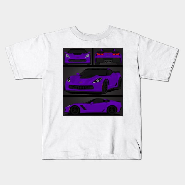 Z06 PURPLE Kids T-Shirt by VENZ0LIC